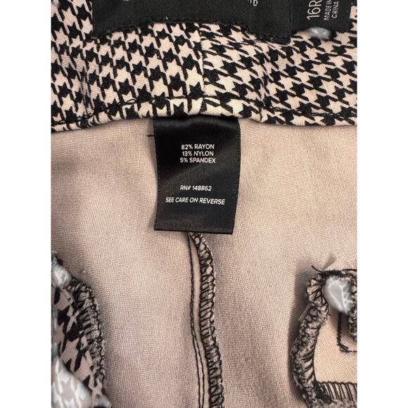 Studio by Torrid Women's Plus Trouser Boot Stretch Dress Pants Houndstooth 16R - Picture 4 of 6
